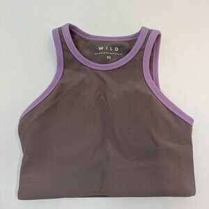 Wilo Longline Sports Bra in Purple, Sz XS